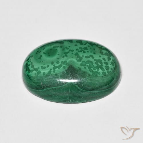 Malachite Verde naturale da 21.52 ct, Ovale, Opaco