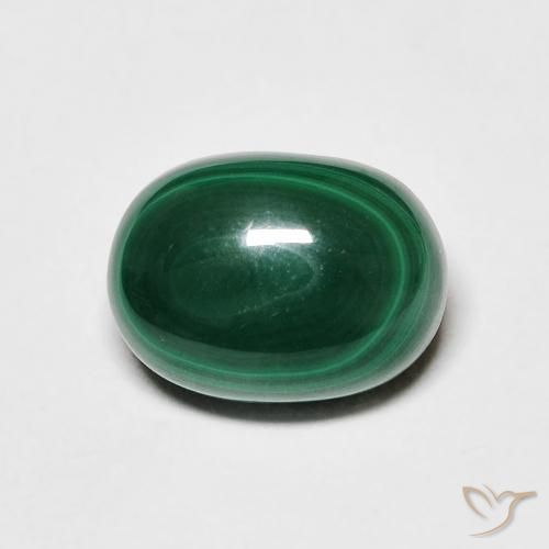 4.25ct Naturale Verde scuro Malachite, Ovale, Opaco