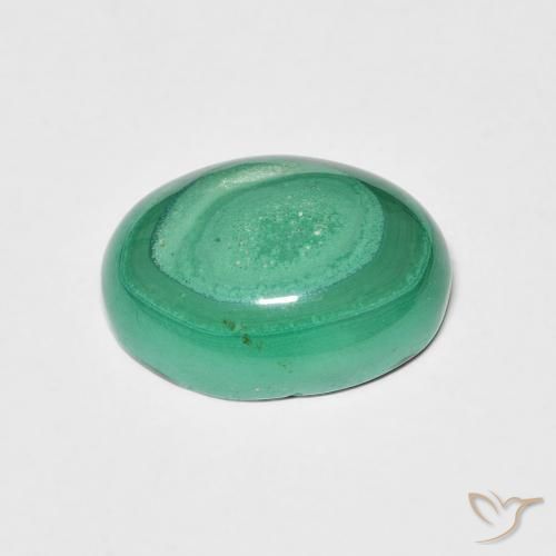 Malachite Verde naturale da 5.19 ct, Ovale, Opaco