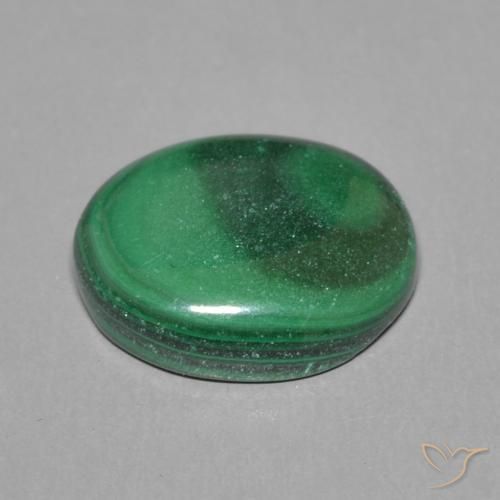 Malachite Verde naturale da 2.86 ct, Ovale, Opaco