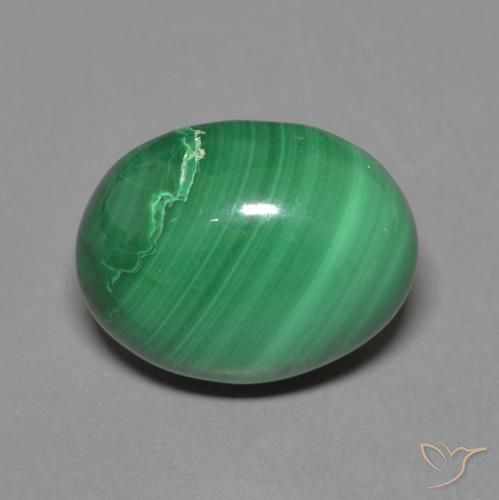 4.13ct Naturale Verde medio Malachite, Ovale, Opaco