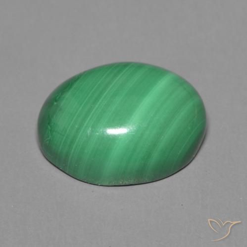 Malachite Verde medio naturale da 4.13 ct, Ovale, Opaco
