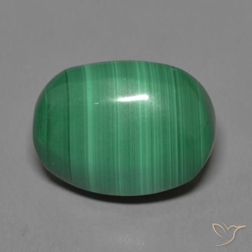 9.23ct Naturale Verde medio Malachite, Ovale, Opaco
