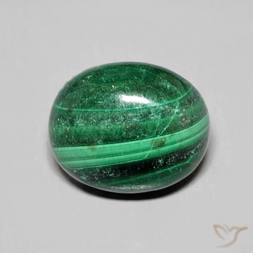6.90ct Naturale Verde Malachite, Ovale, Opaco