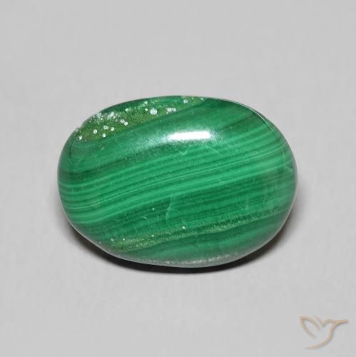 5.57ct Naturale Verde Malachite, Ovale, Opaco