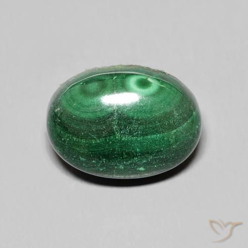 10.38ct Naturale Verde Malachite, Ovale, Opaco