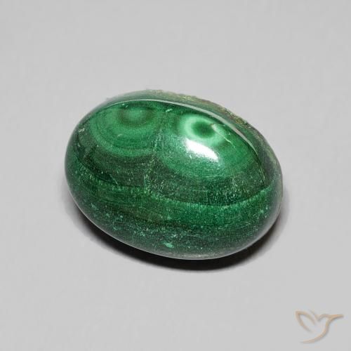 Malachite Verde naturale da 10.38 ct, Ovale, Opaco