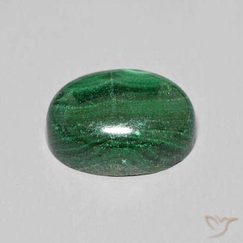 Malachite Verde naturale da 10.38 ct, Ovale, Opaco