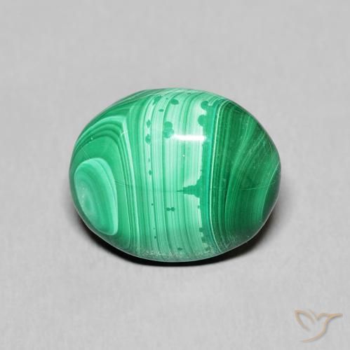 Malachite Verde naturale da 5.90 ct, Taglio ovale, Opaco