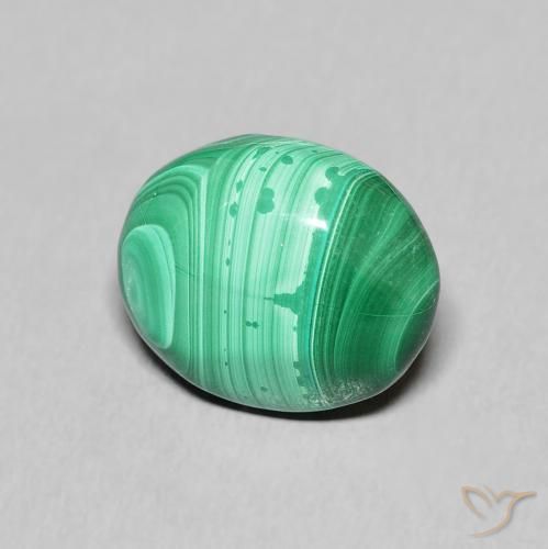 Malachite Verde naturale da 5.90 ct, Taglio ovale, Opaco