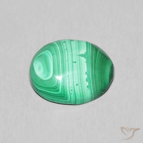 Malachite Verde naturale da 5.90 ct, Taglio ovale, Opaco