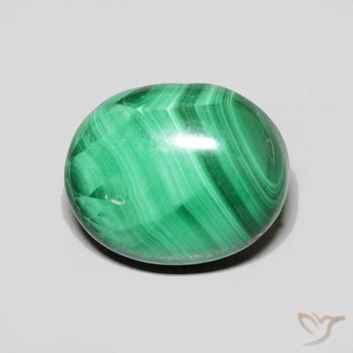 6.68ct Naturale Verde medio Malachite, Ovale, Opaco