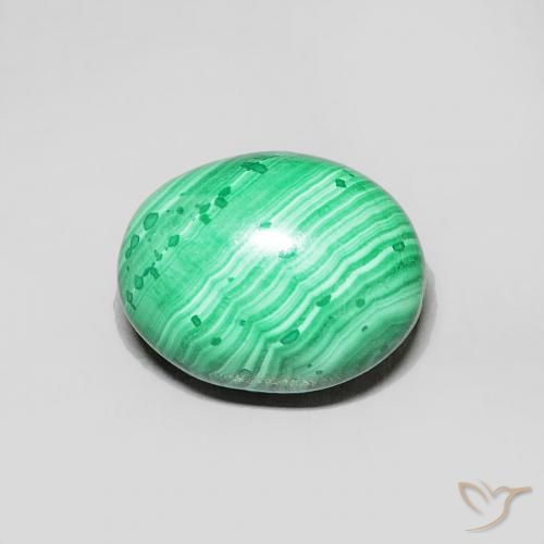 2.54ct Naturale Verde Malachite, Ovale, Opaco