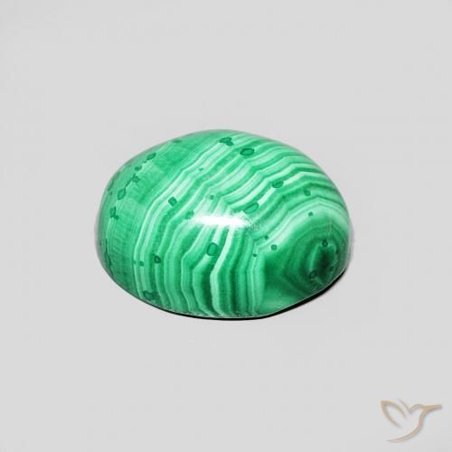 Malachite Verde naturale da 2.54 ct, Ovale, Opaco