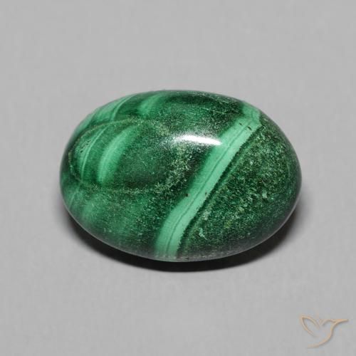 6.88ct Naturale Verde medio Malachite, Ovale, Opaco