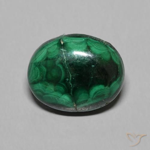4.46ct Naturale Verde medio Malachite, Ovale, Opaco