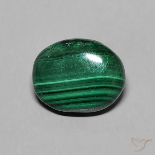 2.95ct Naturale Verde Malachite, Ovale, Opaco