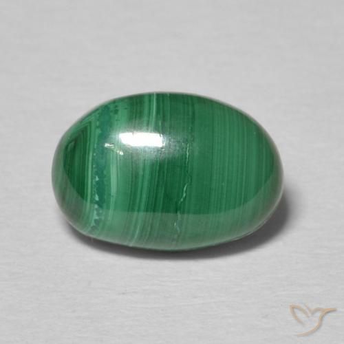 2.05ct Naturale Verde multicolore Malachite, Ovale, Opaco