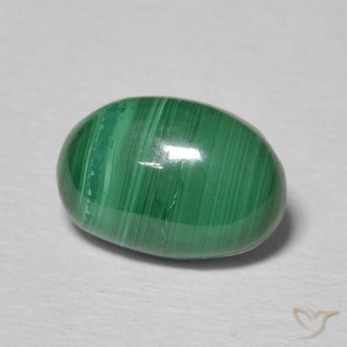 Malachite Verde multicolore naturale da 2.05 ct, Ovale, Opaco