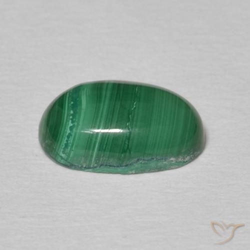 Malachite Verde multicolore naturale da 2.05 ct, Ovale, Opaco