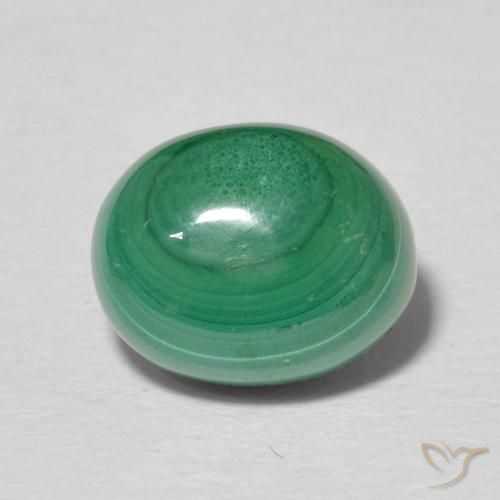 3.02ct Naturale Verde medio Malachite, Ovale, Opaco