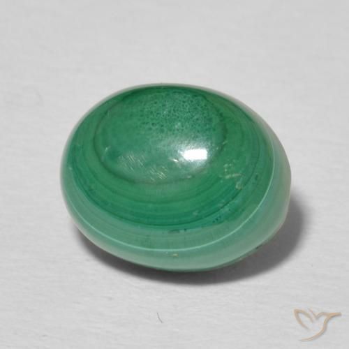 Malachite Verde medio naturale da 3.02 ct, Ovale, Opaco