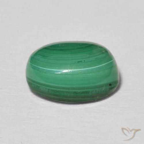 Malachite Verde medio naturale da 3.02 ct, Ovale, Opaco
