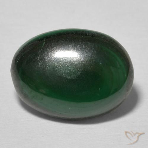 3.51ct Naturale Verde multicolore Malachite, Ovale, Opaco