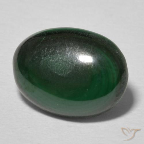 Malachite Verde multicolore naturale da 3.51 ct, Ovale, Opaco