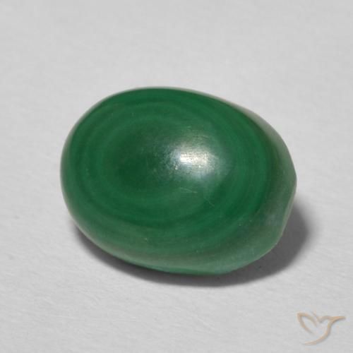 Malachite Verde medio naturale da 2.93 ct, Ovale, Opaco
