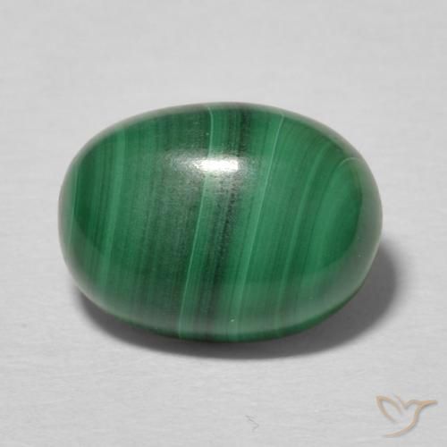 3.55ct Naturale Verde medio Malachite, Ovale, Opaco