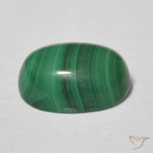 Malachite Verde medio naturale da 3.55 ct, Ovale, Opaco