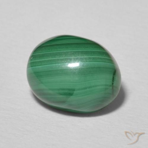 Malachite Verde multicolore naturale da 2.77 ct, Ovale, Opaco