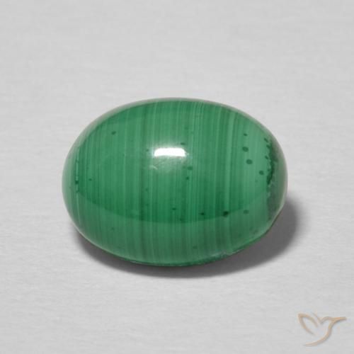2.38ct Naturale Verde medio Malachite, Ovale, Opaco