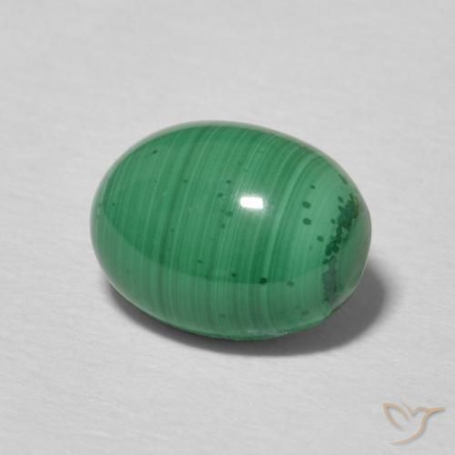 Malachite Verde medio naturale da 2.38 ct, Ovale, Opaco