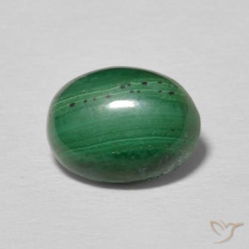 1.81ct Naturale Verde multicolore Malachite, Ovale, Opaco