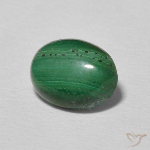 Malachite Verde multicolore naturale da 1.81 ct, Ovale, Opaco