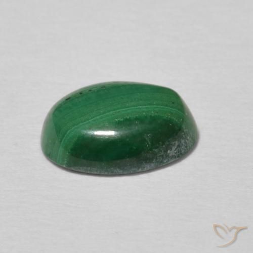 Malachite Verde multicolore naturale da 1.81 ct, Ovale, Opaco
