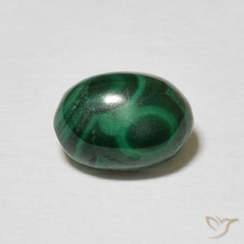 2.60ct Naturale Verde scuro Malachite, Ovale, Opaco