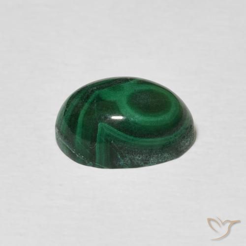 Malachite Verde scuro naturale da 2.60 ct, Ovale, Opaco