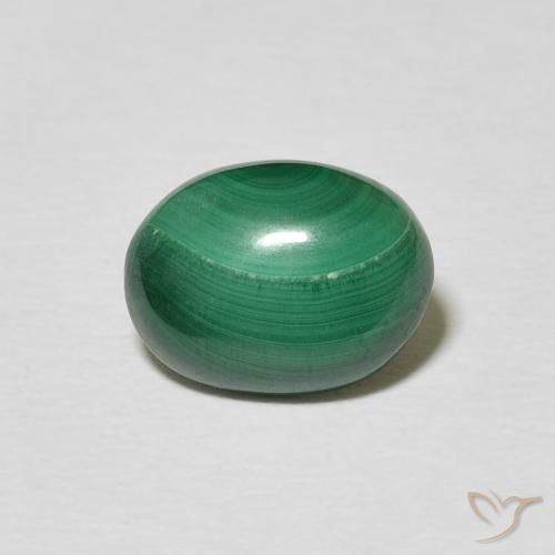 2.75ct Naturale Verde medio Malachite, Ovale, Opaco