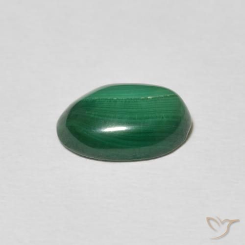 Malachite Verde medio naturale da 2.75 ct, Ovale, Opaco