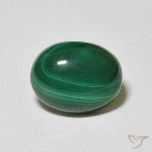 5.40ct Naturale Verde medio Malachite, Ovale, Opaco