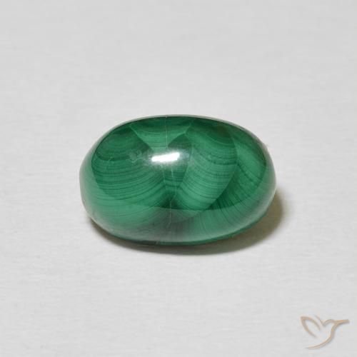 3.76ct Naturale Verde multicolore Malachite, Ovale, Opaco