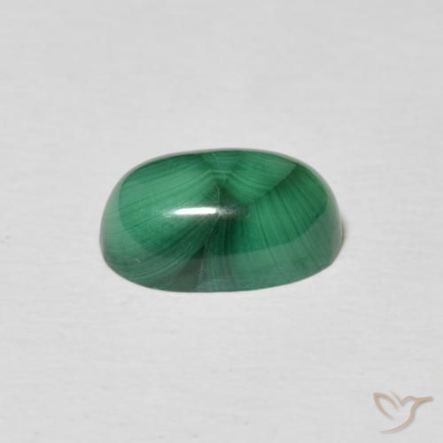 Malachite Verde multicolore naturale da 3.76 ct, Ovale, Opaco