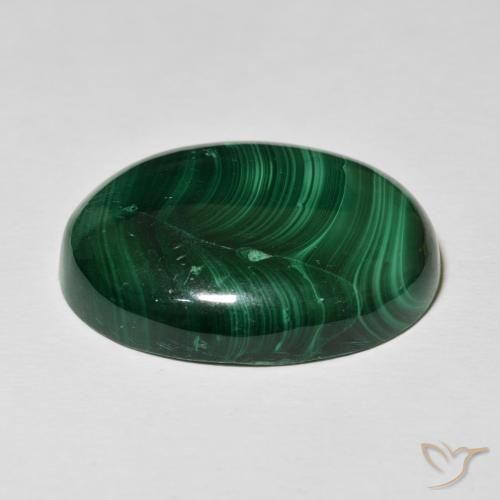 Malachite Verde multicolore naturale da 52.50 ct, Ovale, Opaco