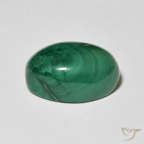 Malachite Verde multicolore naturale da 10.19 ct, Ovale, Opaco