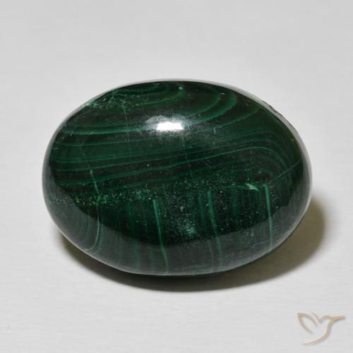 29.26ct Naturale Verde multicolore Malachite, Ovale, Opaco