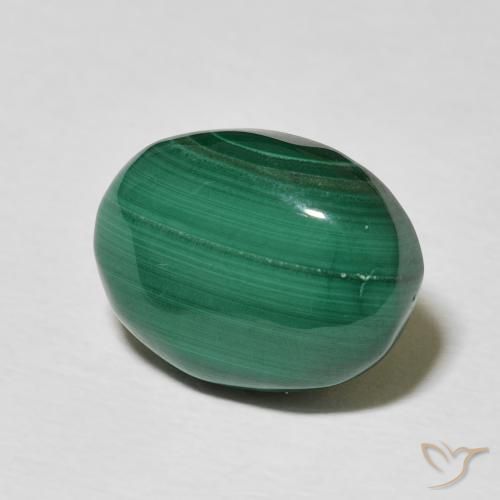 Malachite Verde multicolore naturale da 8.00 ct, Ovale, Opaco