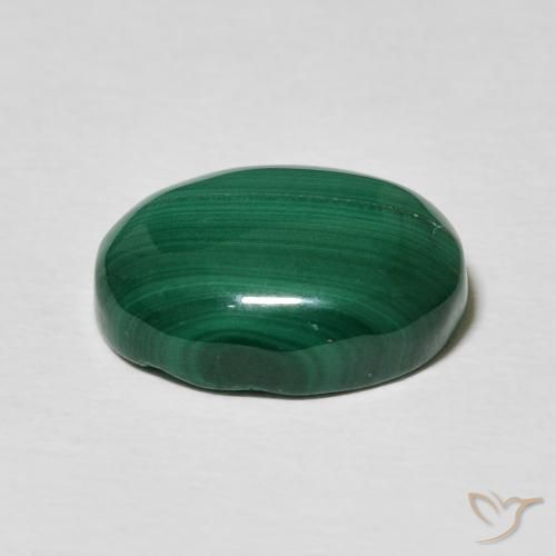 Malachite Verde multicolore naturale da 8.00 ct, Ovale, Opaco